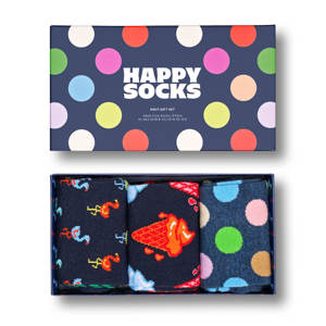 Happy Socks 3-Pack Navy Socks Gift Set
